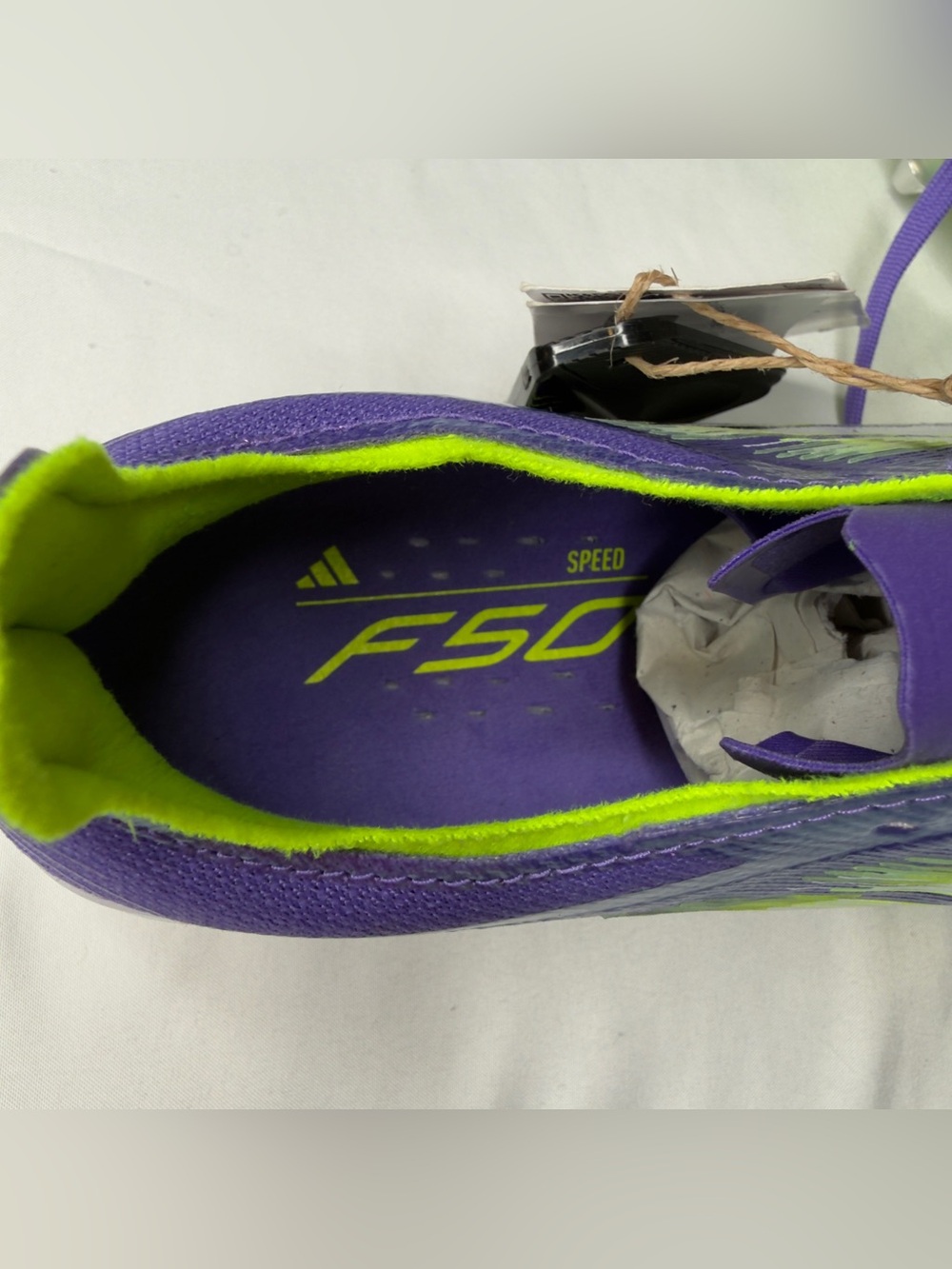 Adidas F50 Elite SG Soccer Cleats Purple Rush & Lucid Lemon Sz 6 JH7633 NWT - Picture 13 of 16